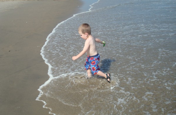 Nathan Kept Running from the Waves