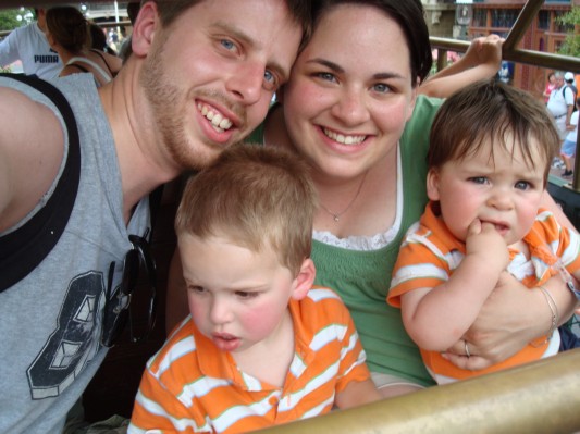 Riding a Bus down the street in the Magic Kingdom