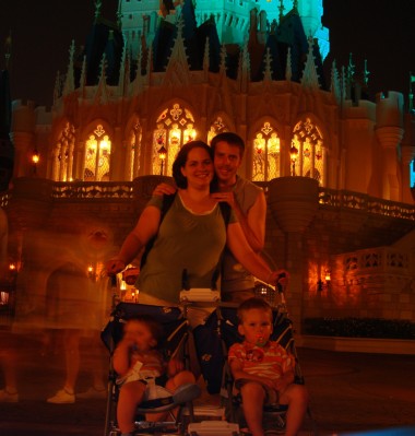 Posing in front of the Castle Before we Leave for the Night.