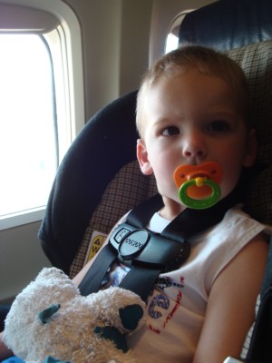 Nathan on the Airplane