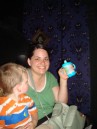 Eddie's cup fell off the ride.  They stopped the ride until someone came and picked it up for us.